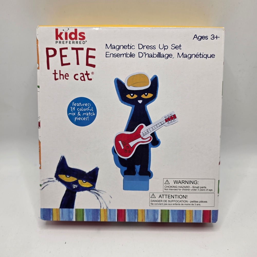 Kids Preferred Pete The Cat Magnetic Dress Up Set Kids Blue Wooden Mix Match Toy